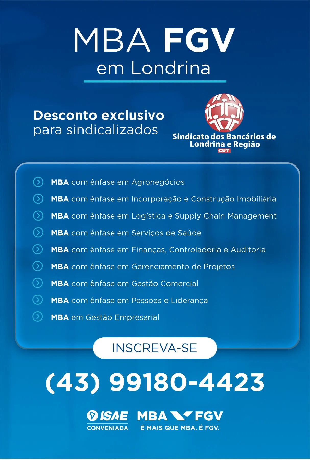 Logo ISAE/FGV (MBA e GBA).